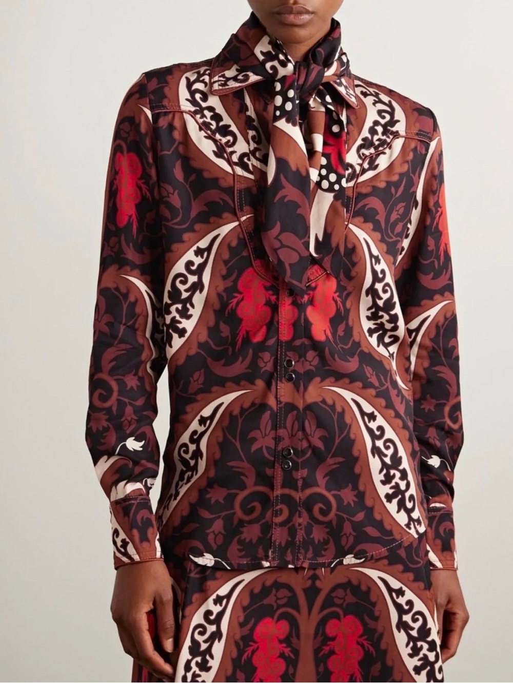 Johanna Ortiz Hacia Puerto Tie Neck Shirt